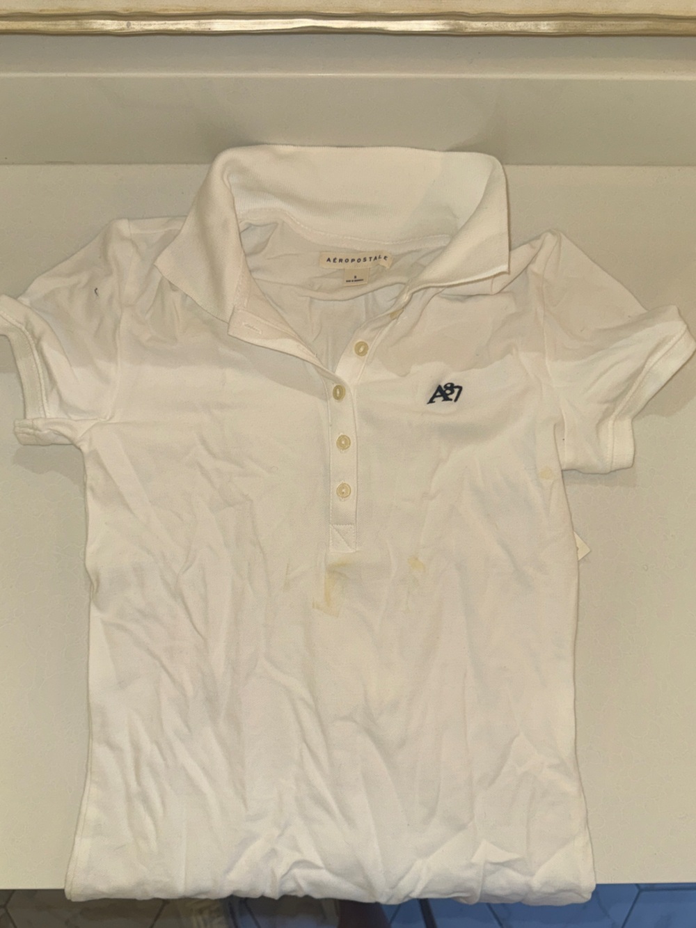 Aeropostale White womens Polo Shirt